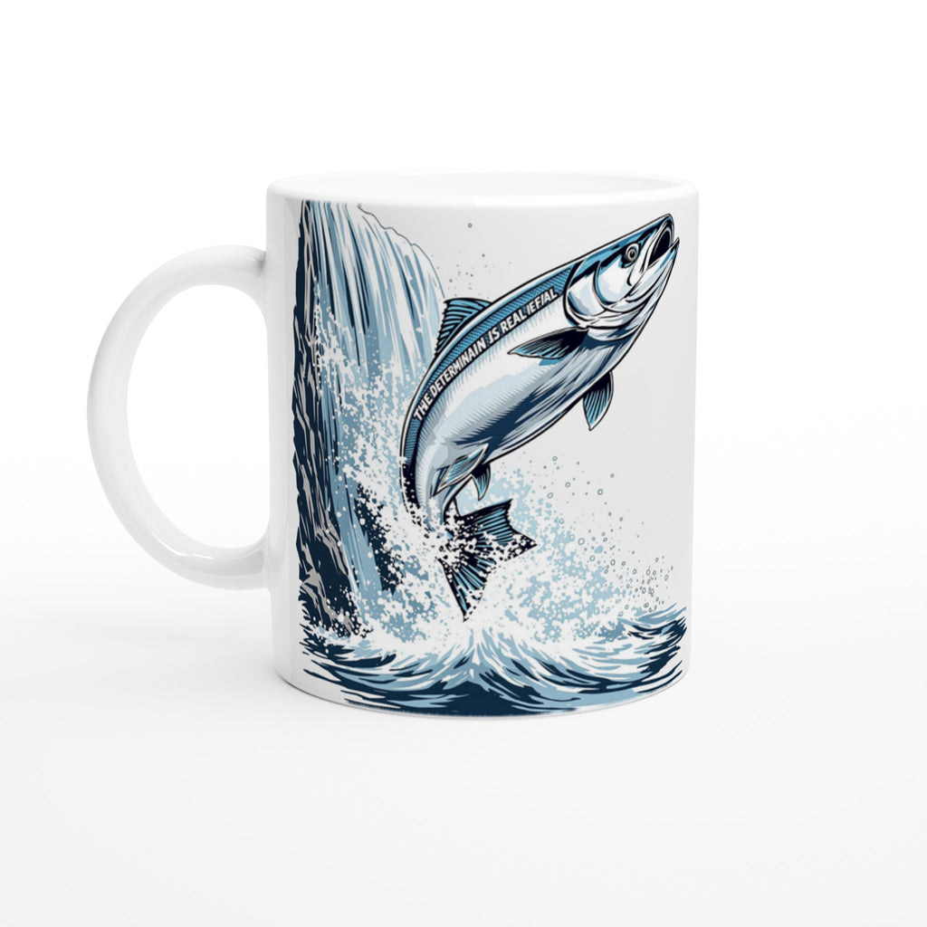 Salmon Leaping Waterfall Determination — Mug | Wild Thread Co UK