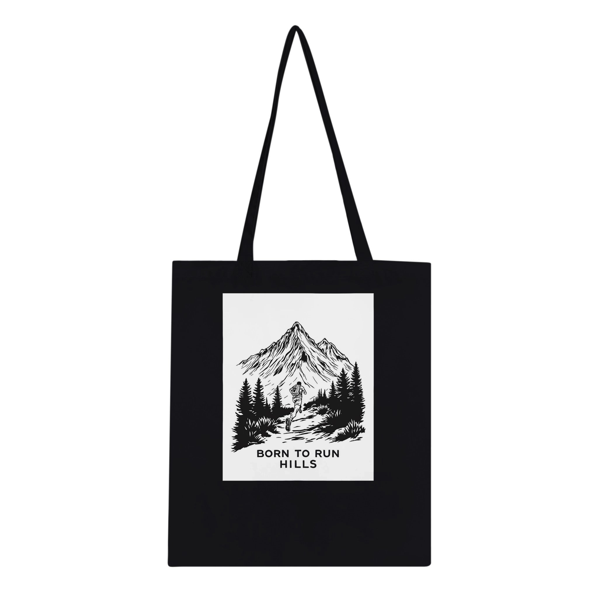 Gorpcore Trail Running Tote Bag Cotton Shopper UK Tote Bag — detail view | Wild Thread Co