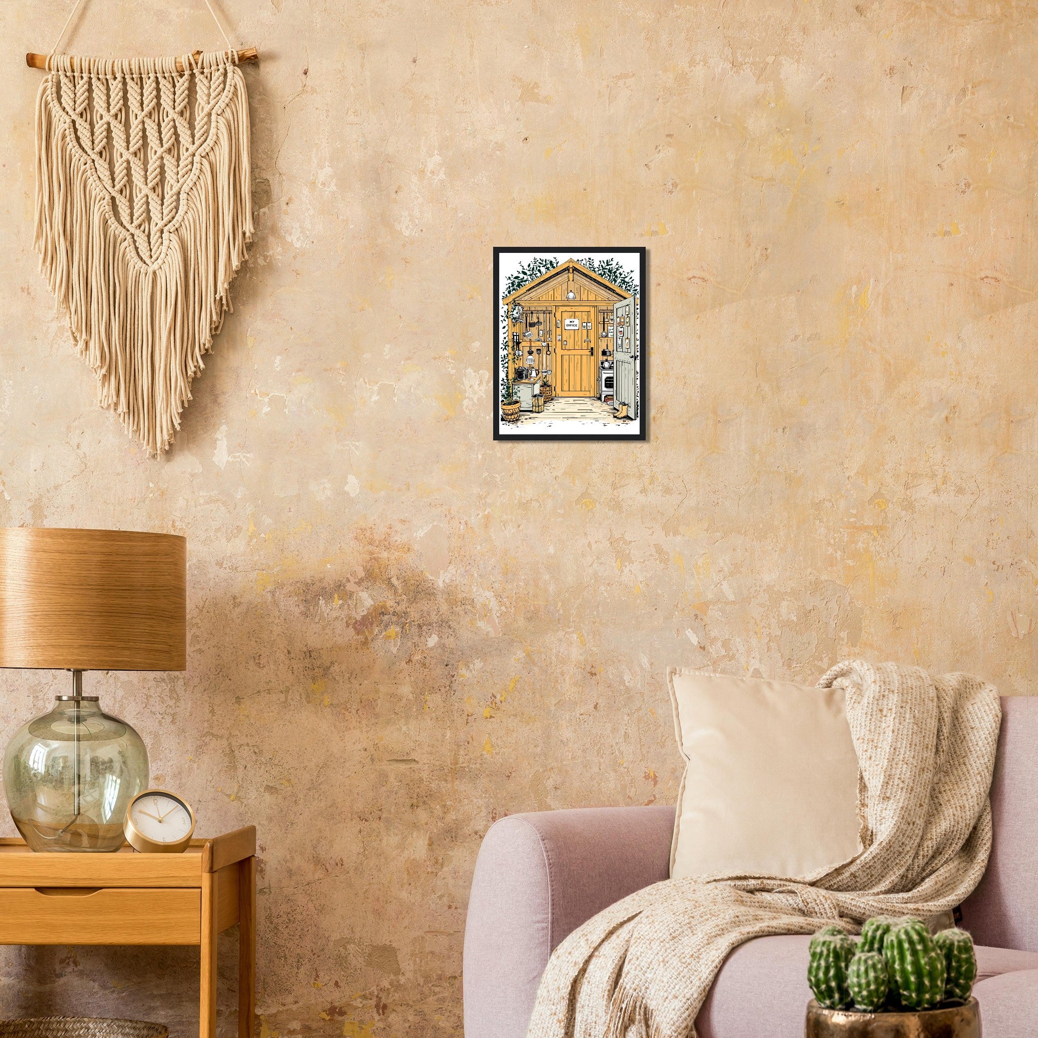 Allotment Shed Sanctuary Framed Print — Framed Art Print | Wild Thread Co