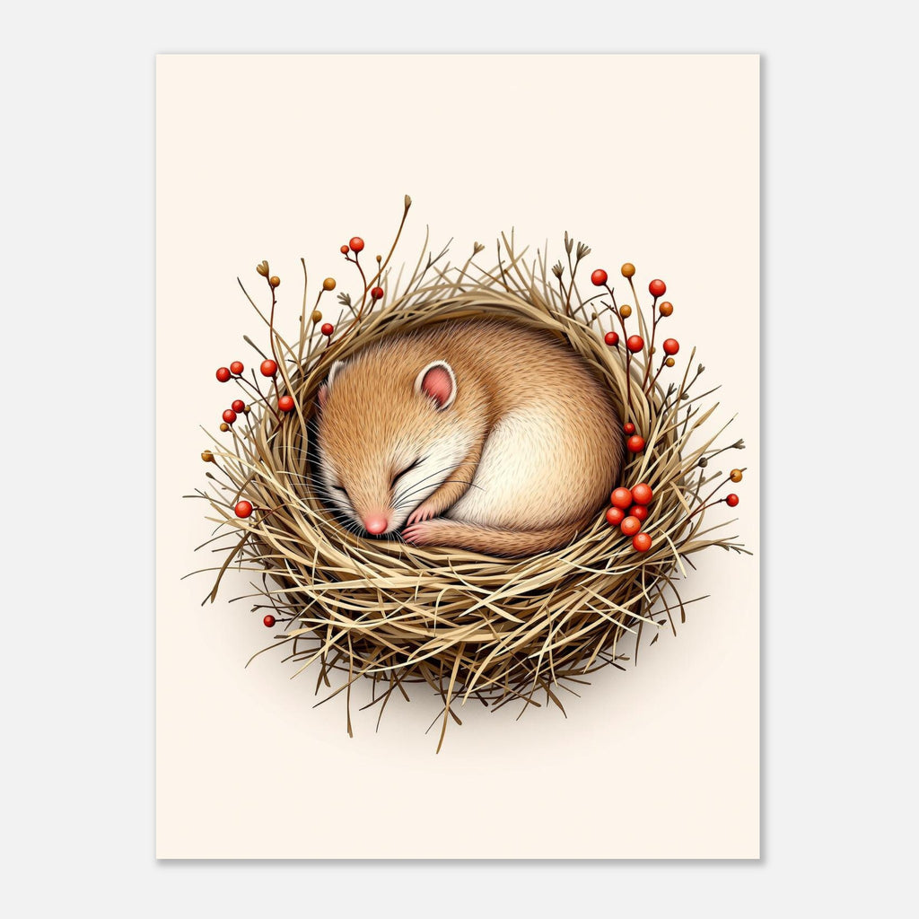 dormouse sleeping — print 280x430mm — Art Print | Wild Thread Co