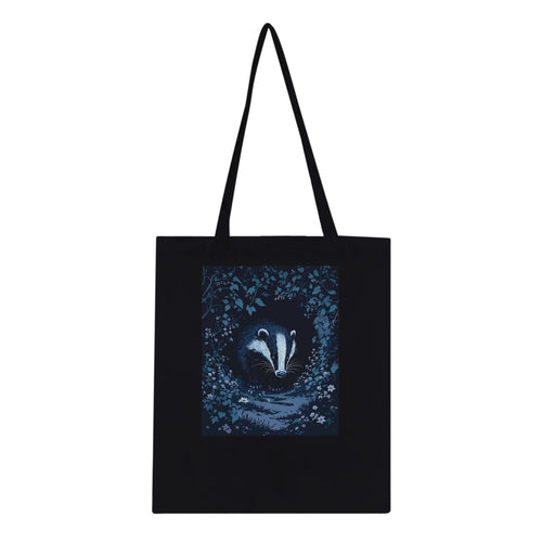 Badger At Dusk Tote Bag Cotton Shopper UK Tote Bag — detail view | Wild Thread Co