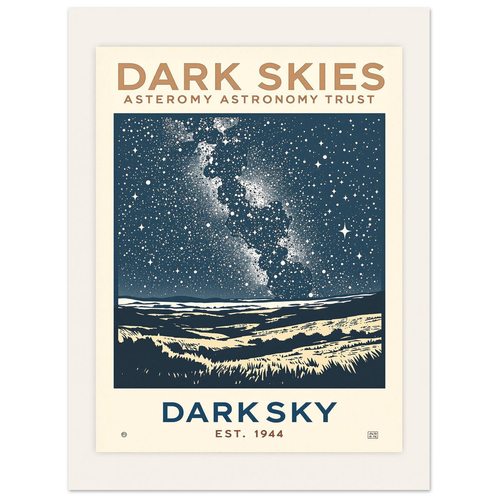 Dark Skies Vintage Travel Poster — Art Print | Wild Thread Co