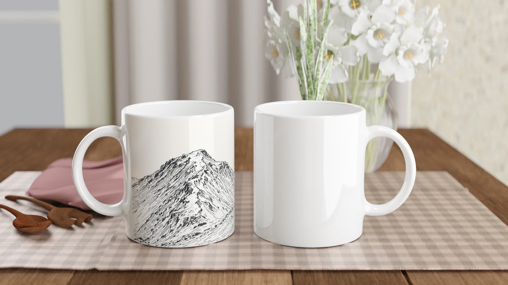 Wainwright Fell Guide Mug — detail view | Wild Thread Co