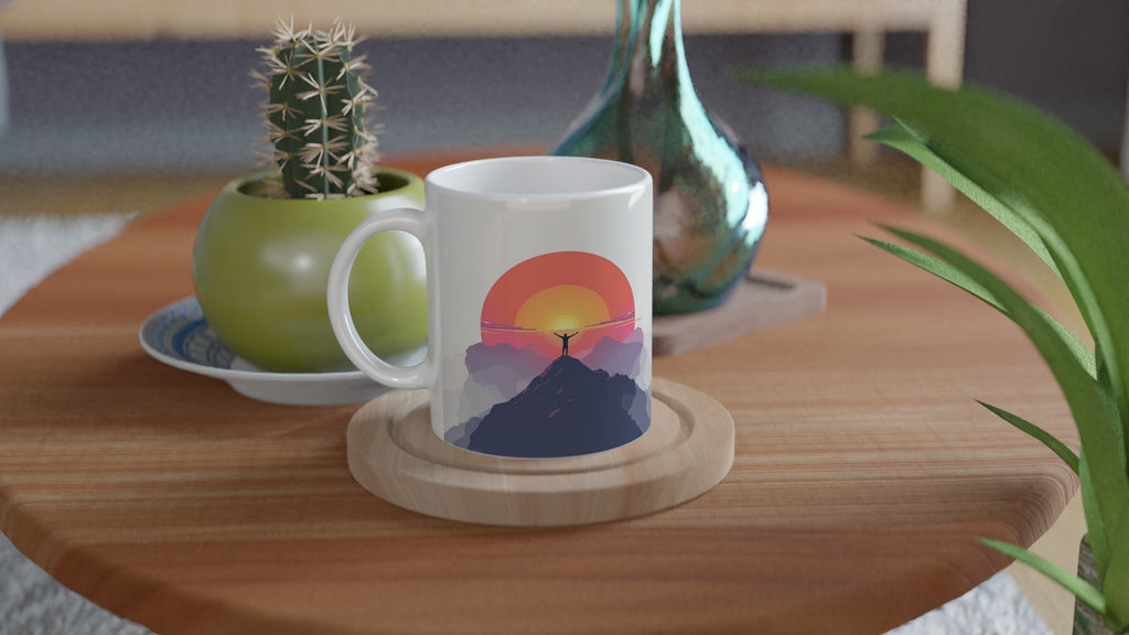 Alpenglow Sunrise Mountain First Light Mug Coffee Tea Ceramic 11oz UK Gift — Mug | Wild Thread Co