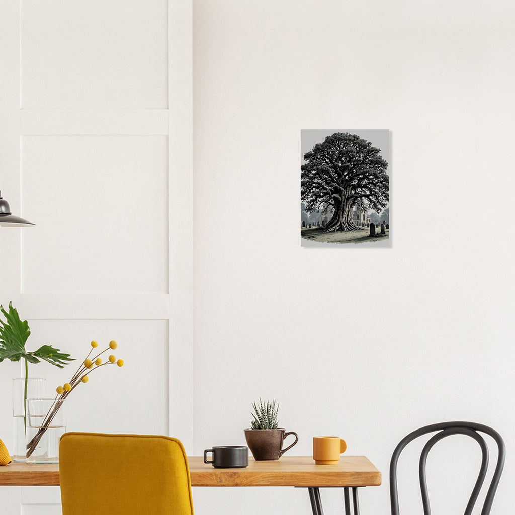 Ancient Yew Tree Churchyard Art Print Art Print — detail view | Wild Thread Co