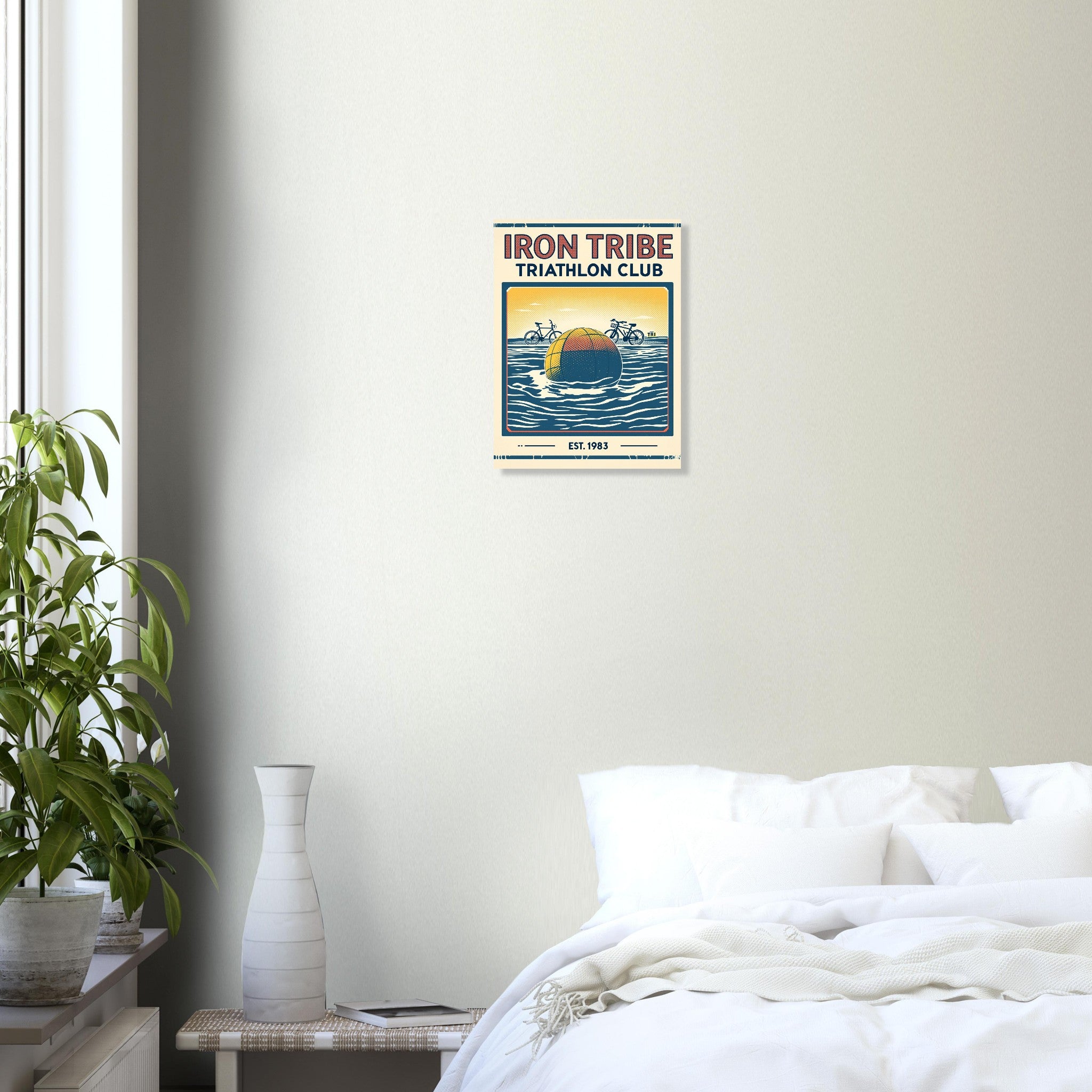 Iron Tribe Vintage Travel Poster Art Print — detail view | Wild Thread Co