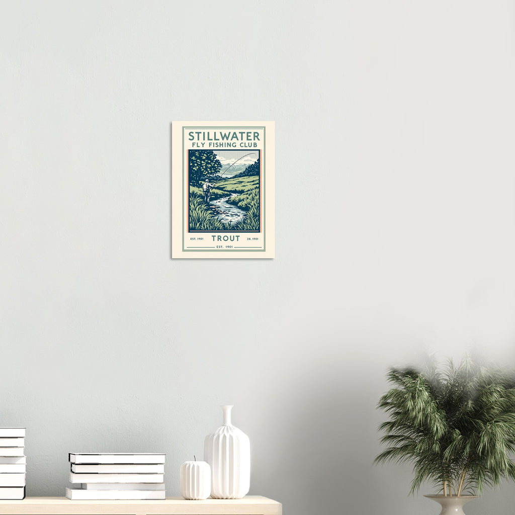 Stillwater Vintage Travel Poster Art Print — detail view | Wild Thread Co