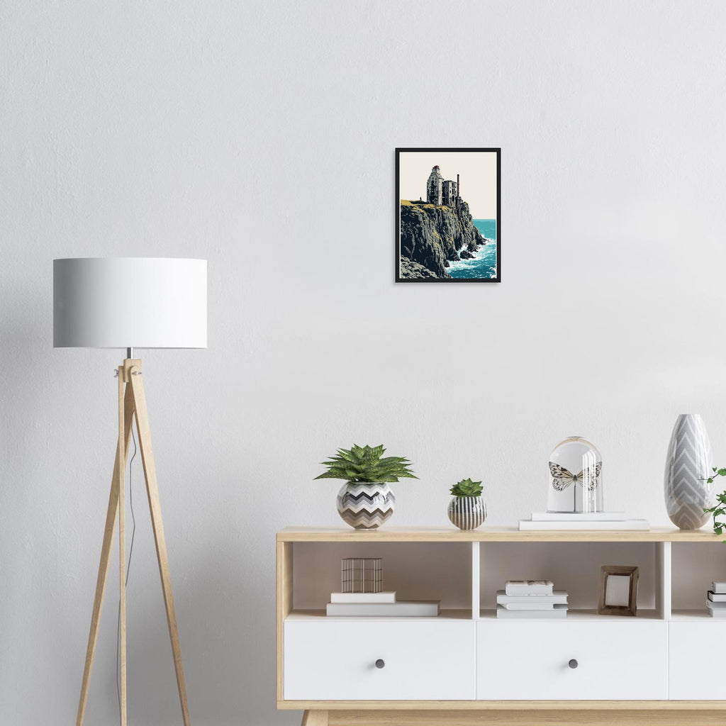 Cornish Tin Mine Cliff Framed Print — Framed Art Print | Wild Thread Co