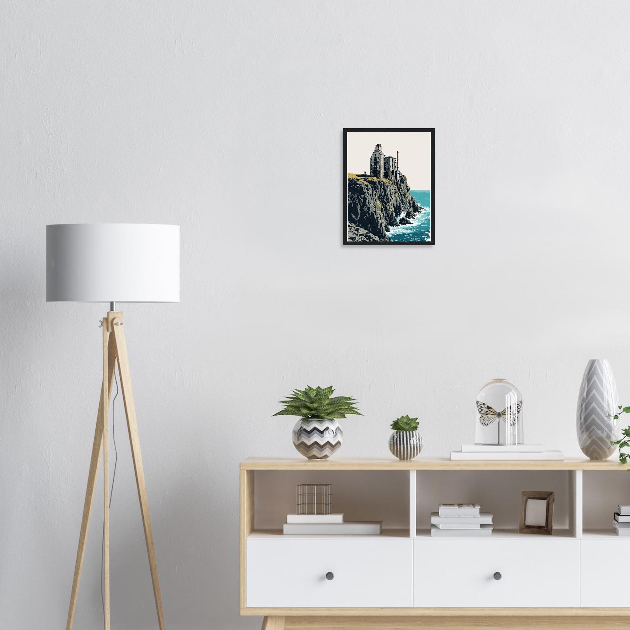 Cornish Tin Mine Cliff Framed Print — Framed Art Print | Wild Thread Co