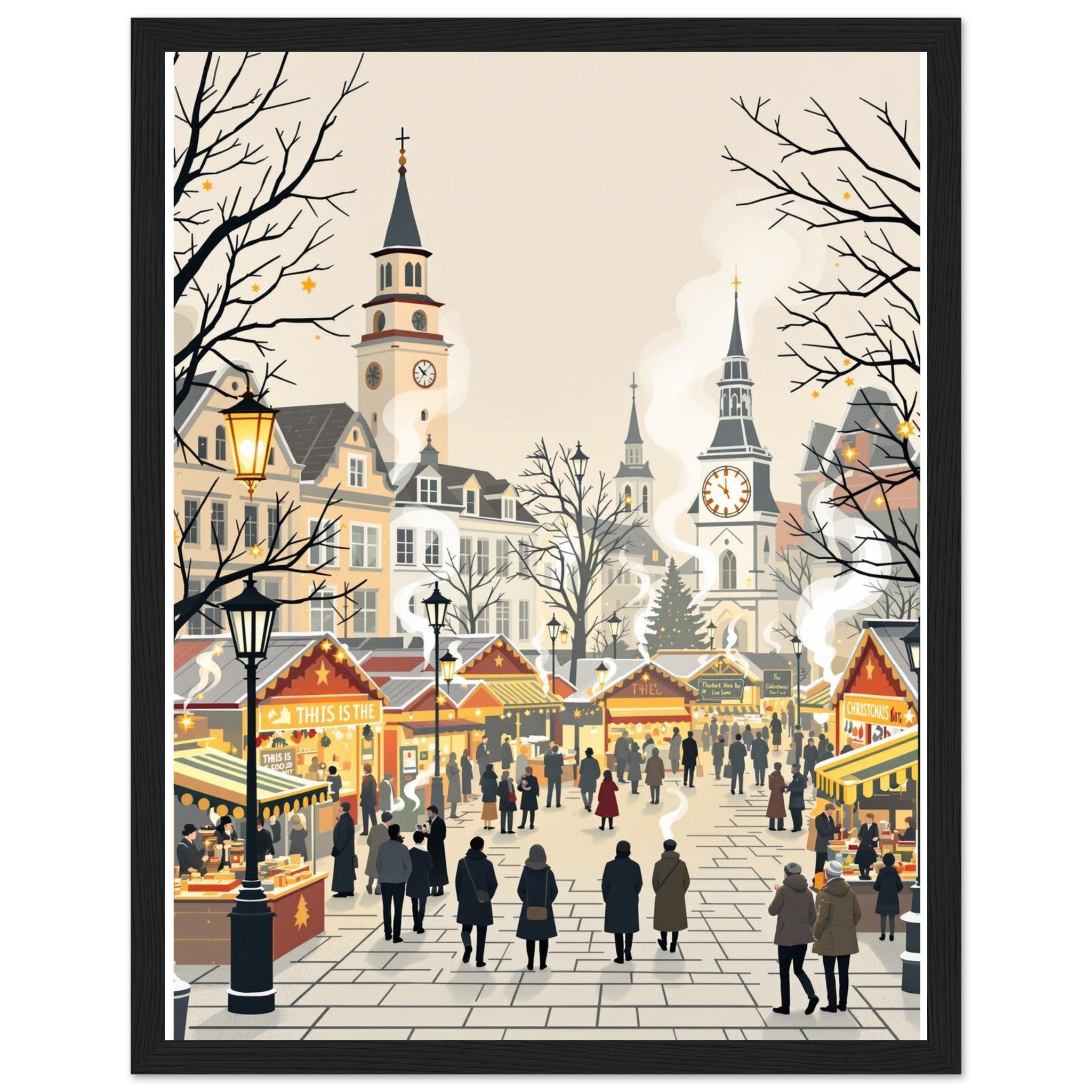 Christmas Market Lanterns Victorian — Print Material | Wild Thread Co UK
