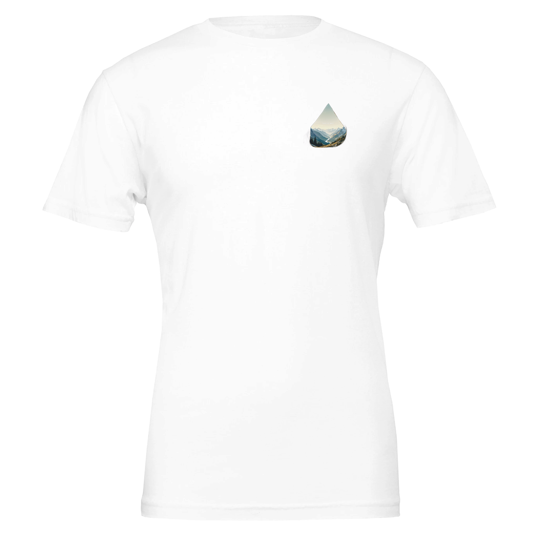 Tent Doorway Mountain Morning T-Shirt — detail view | Wild Thread Co