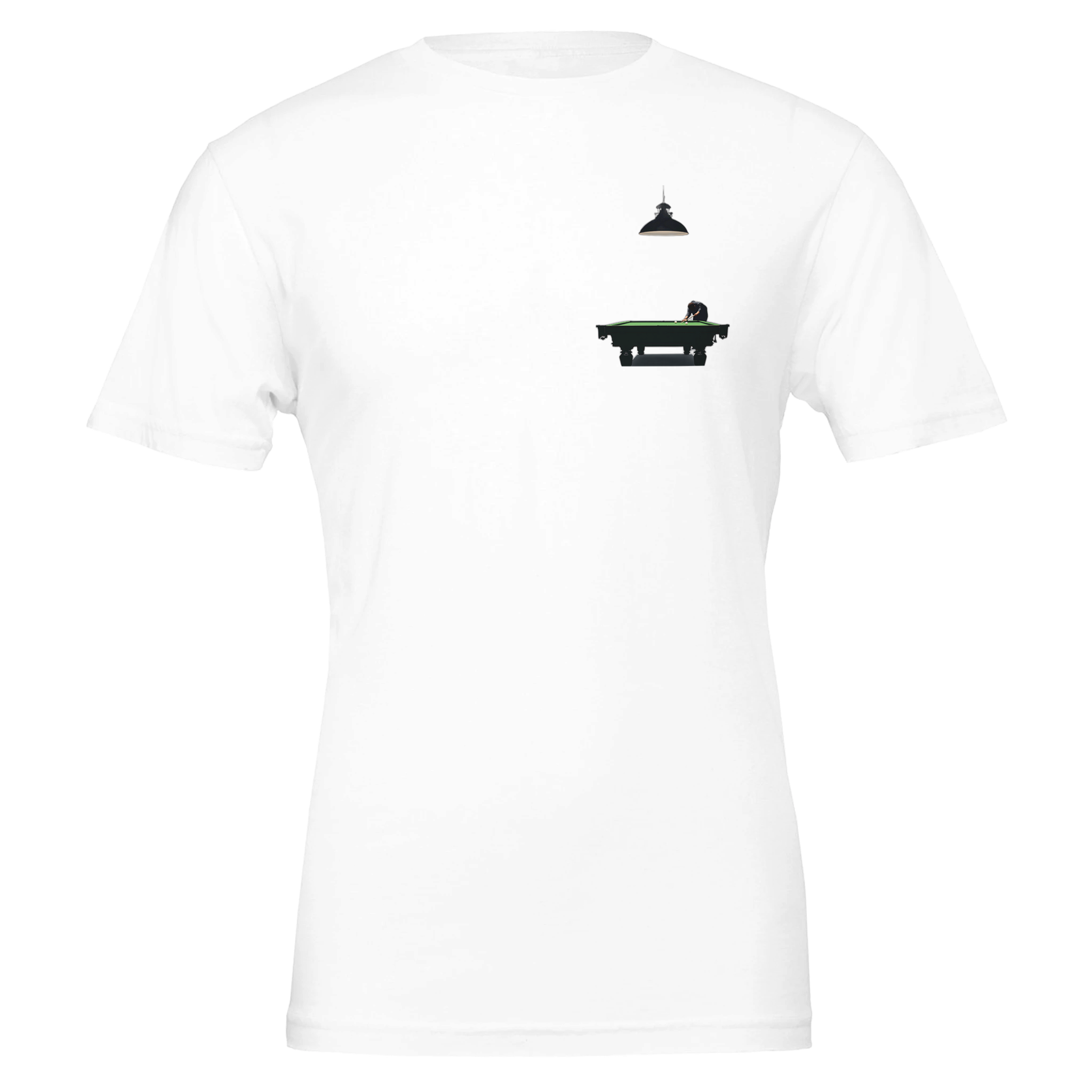 Retro Snooker Hustle T-Shirt — detail view | Wild Thread Co