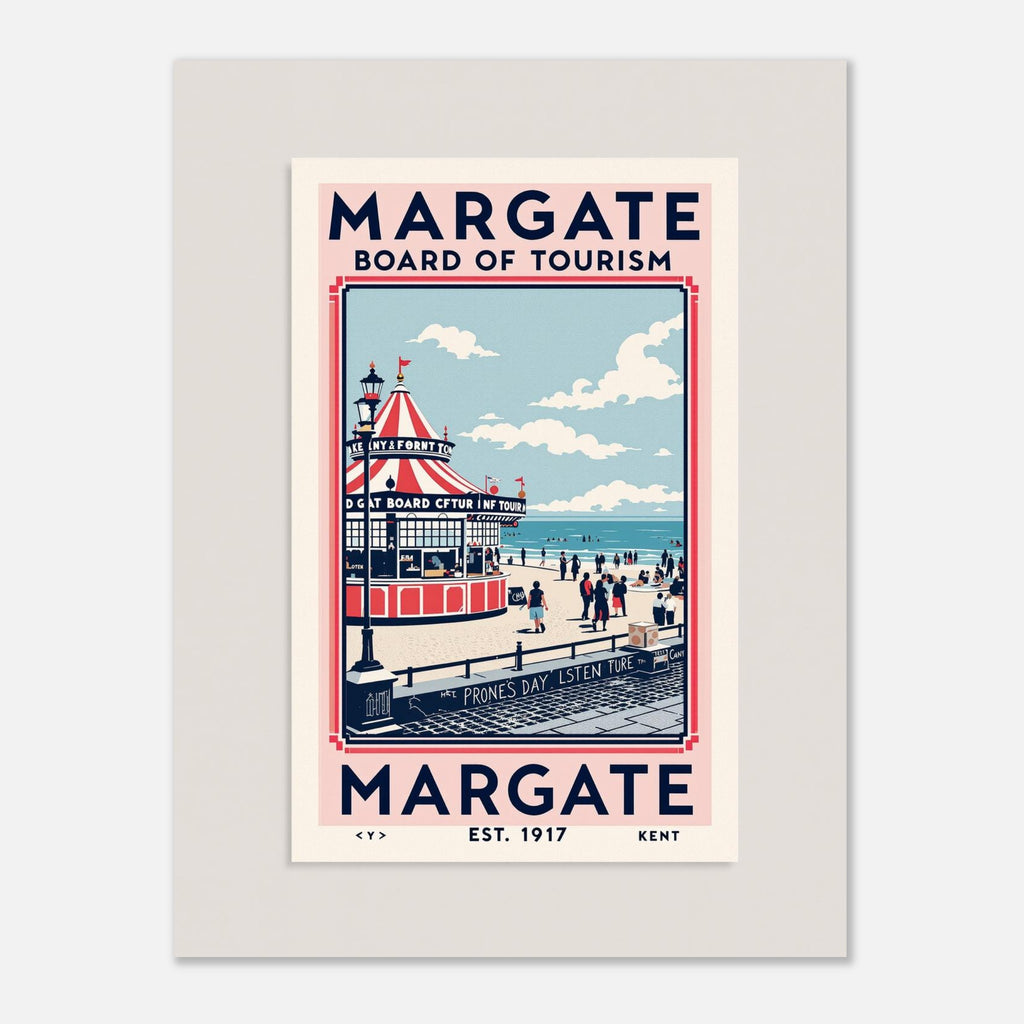 Margate Vintage Travel Poster Art Print — detail view | Wild Thread Co
