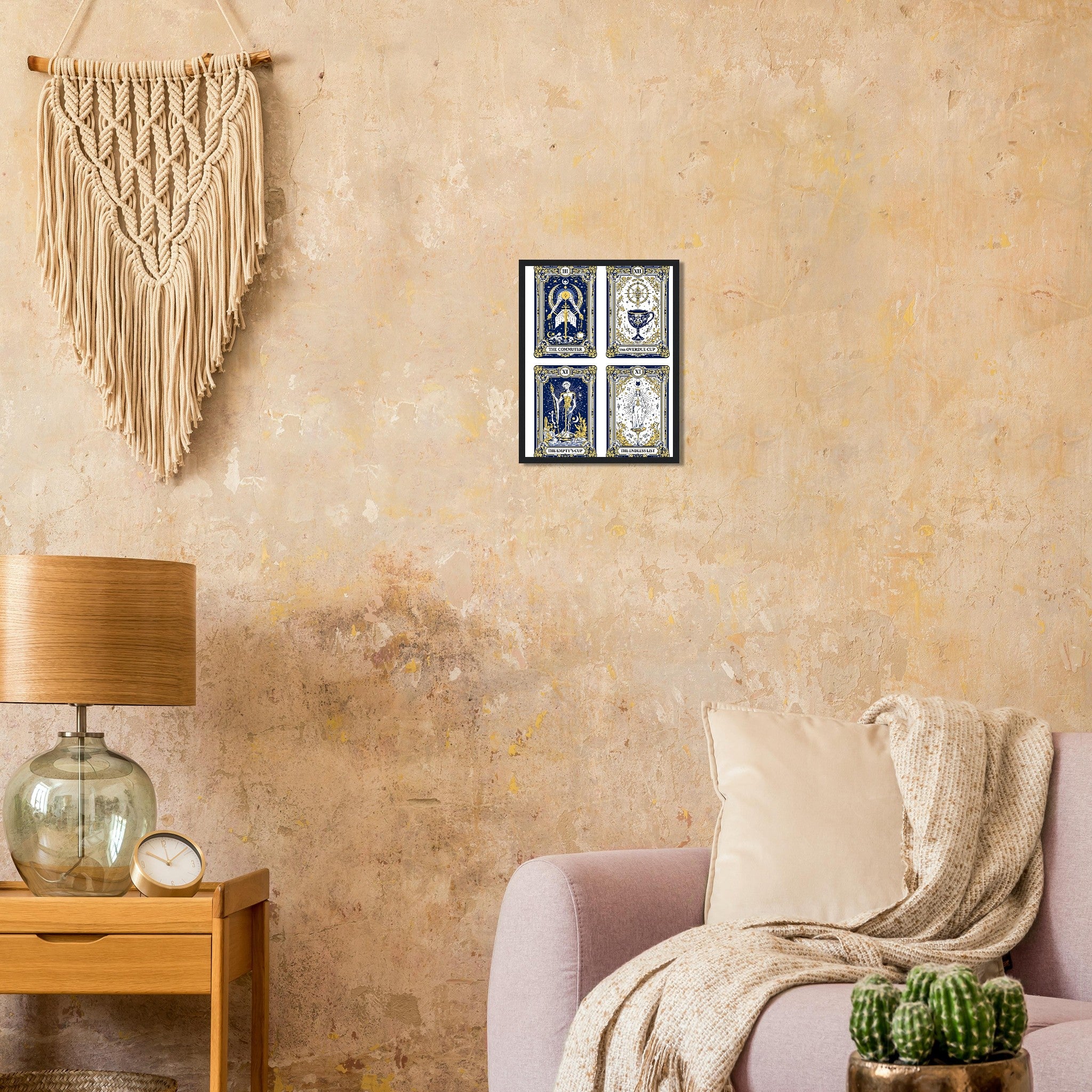 Modern Tarot Cards Framed Print Wall Art Ready to Hang UK Framed Art Print — detail view | Wild Thread Co