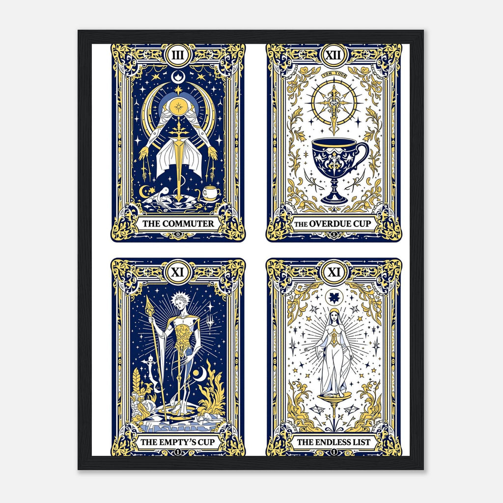 Modern Tarot Cards Framed Print Wall Art Ready to Hang UK Framed Art Print — detail view | Wild Thread Co