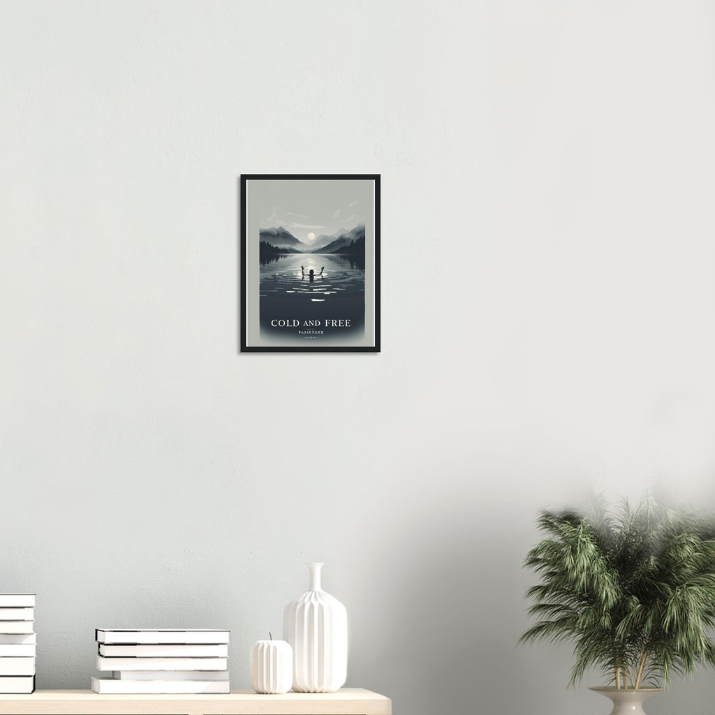 Wild Swimming Loch Framed Print Wall Art Ready to Hang UK Framed Art Print — detail view | Wild Thread Co