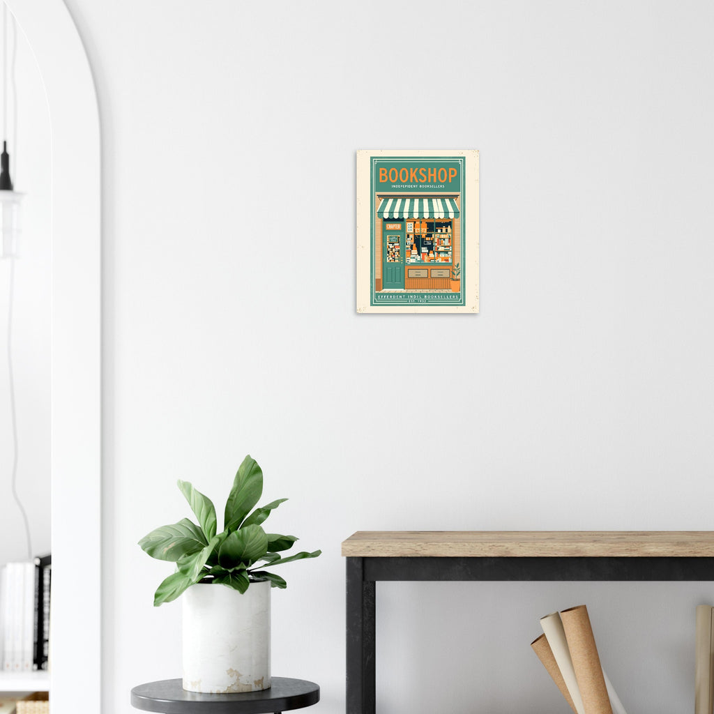 Bookshop Vintage Travel Poster — Art Print | Wild Thread Co