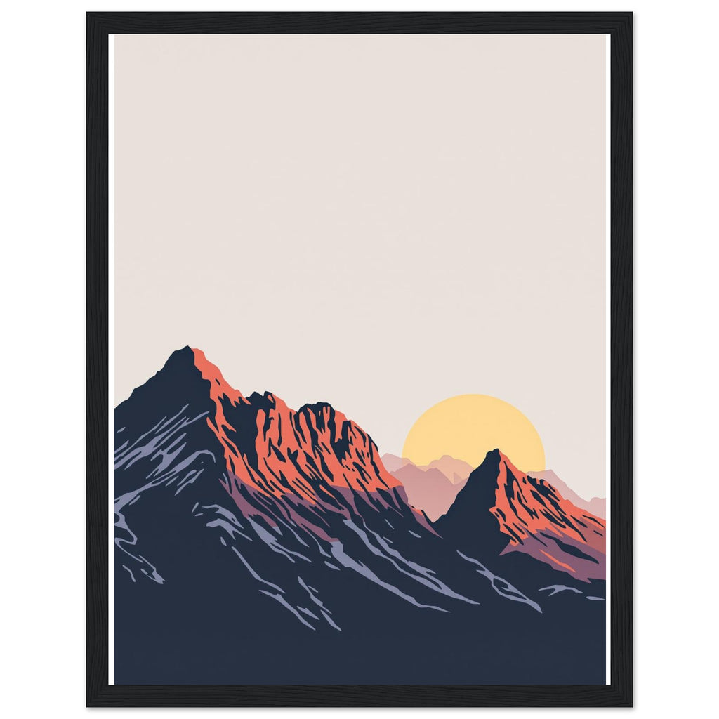 Lakeland Pikes Silhouette — Framed Art Print | Wild Thread Co UK