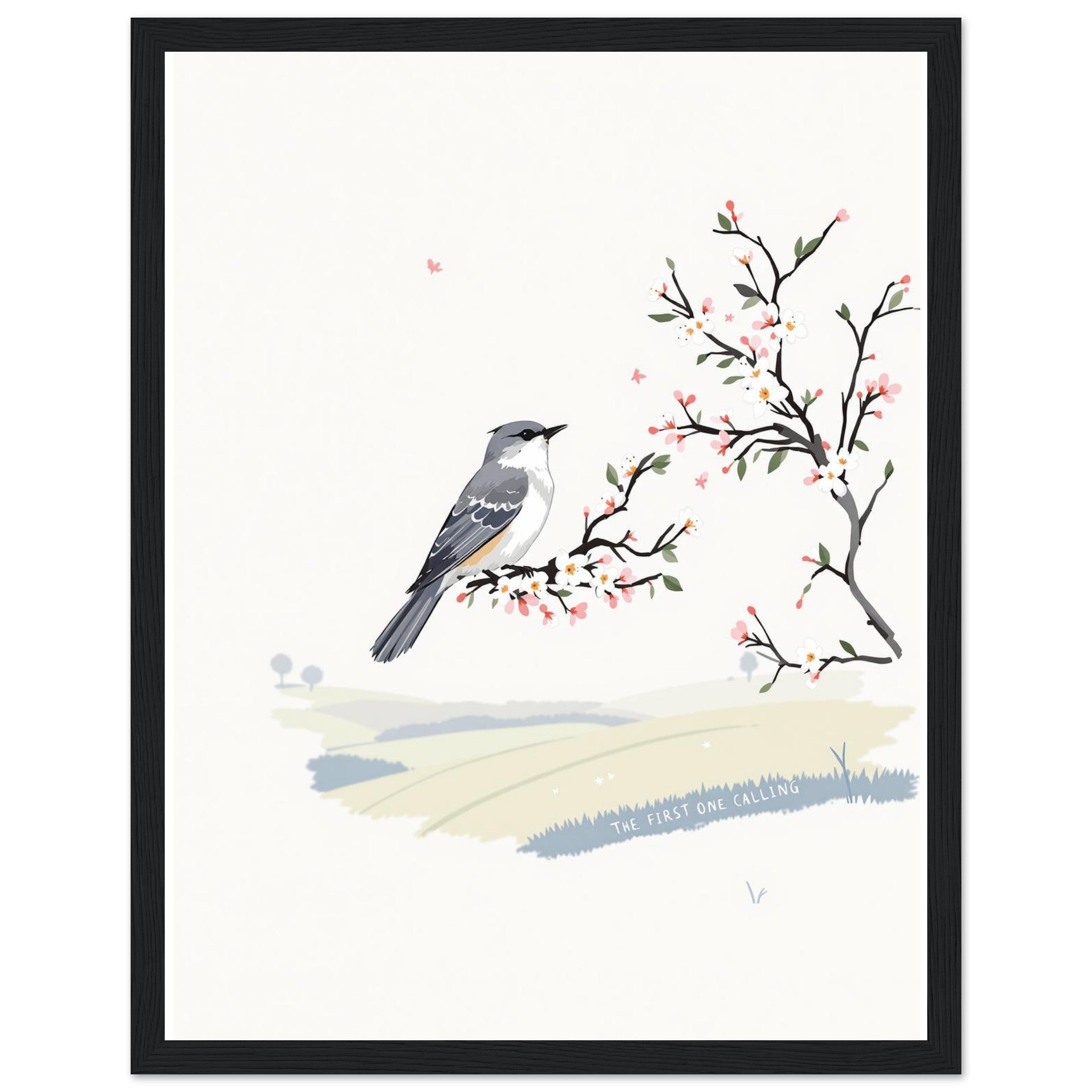 Cuckoo Spring Hawthorn Blossom Framed Print — Framed Art Print | Wild Thread Co