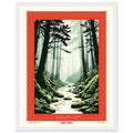 Yakushima Vintage Travel Poster Framed Art Print — detail view | Wild Thread Co