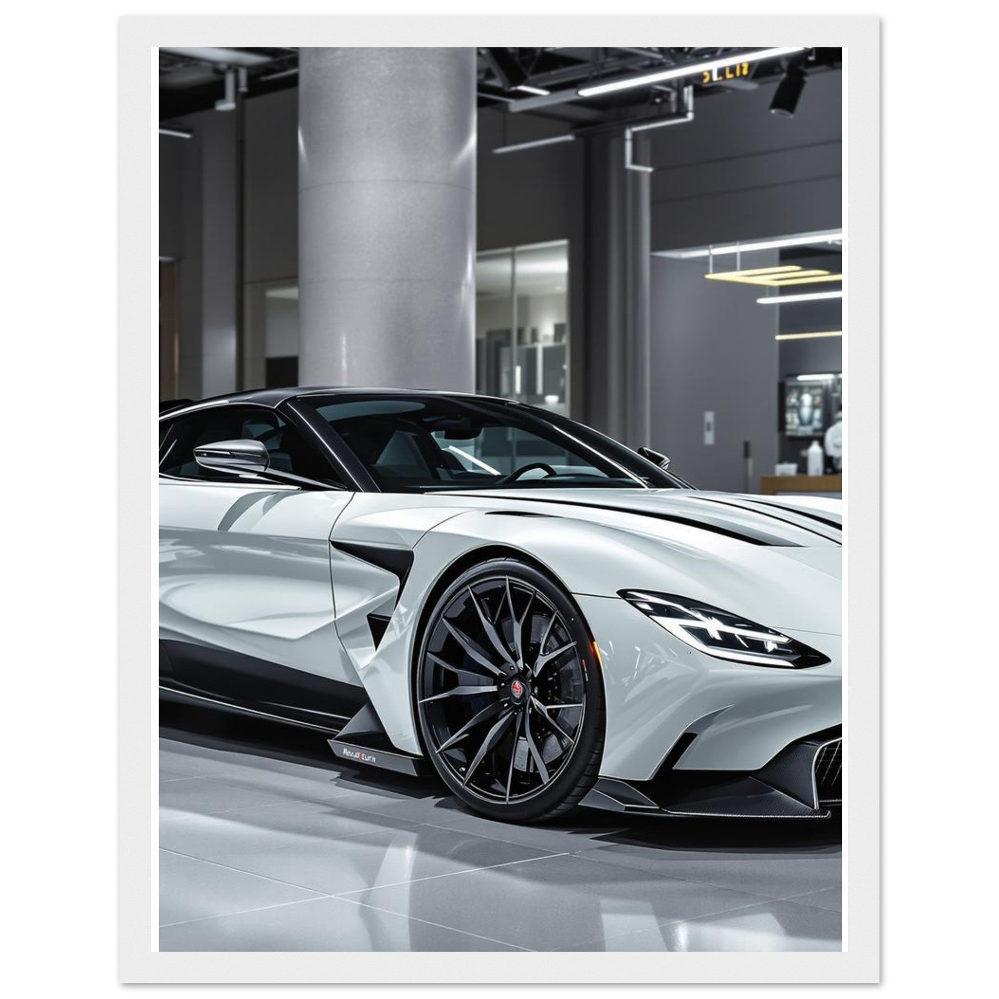 Aston Martin Valhalla Framed Art Print — detail view | Wild Thread Co