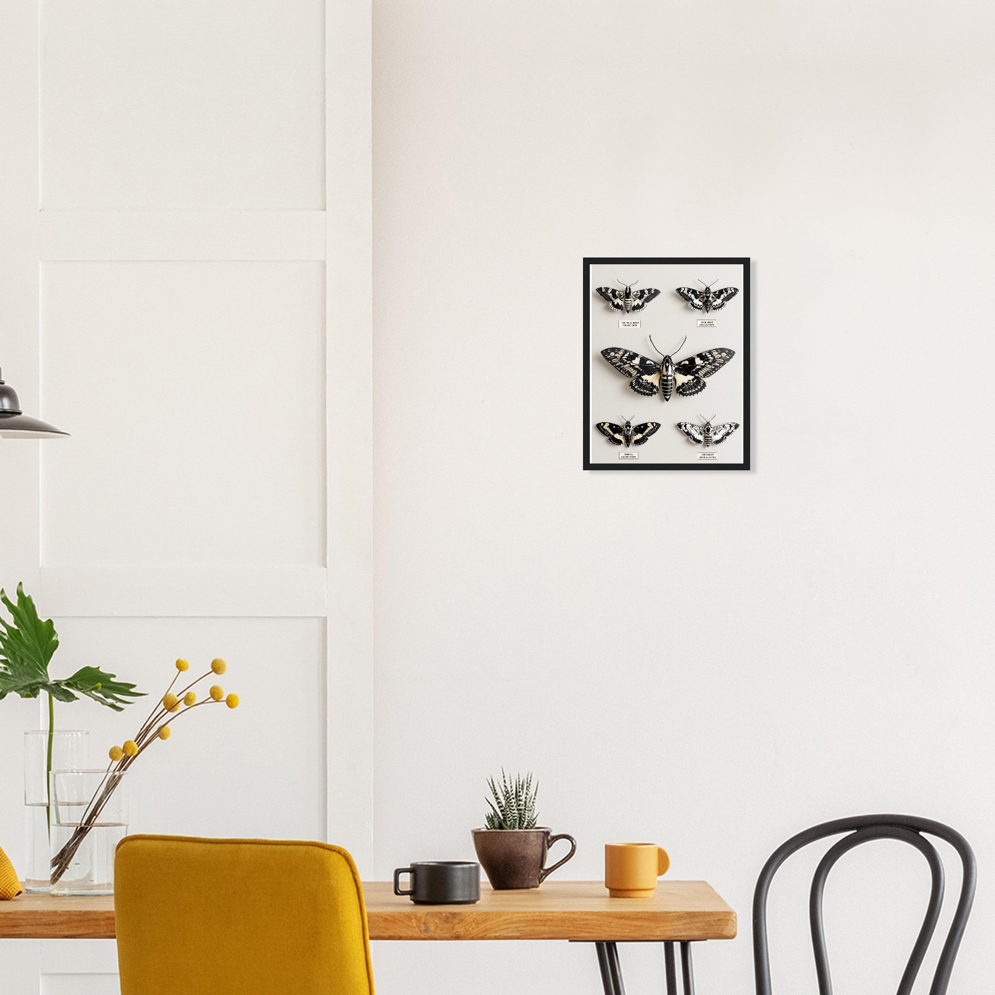 Dark Academia Moth Collector Framed Print Wall Art Ready to Hang UK Framed Art Print — detail view | Wild Thread Co