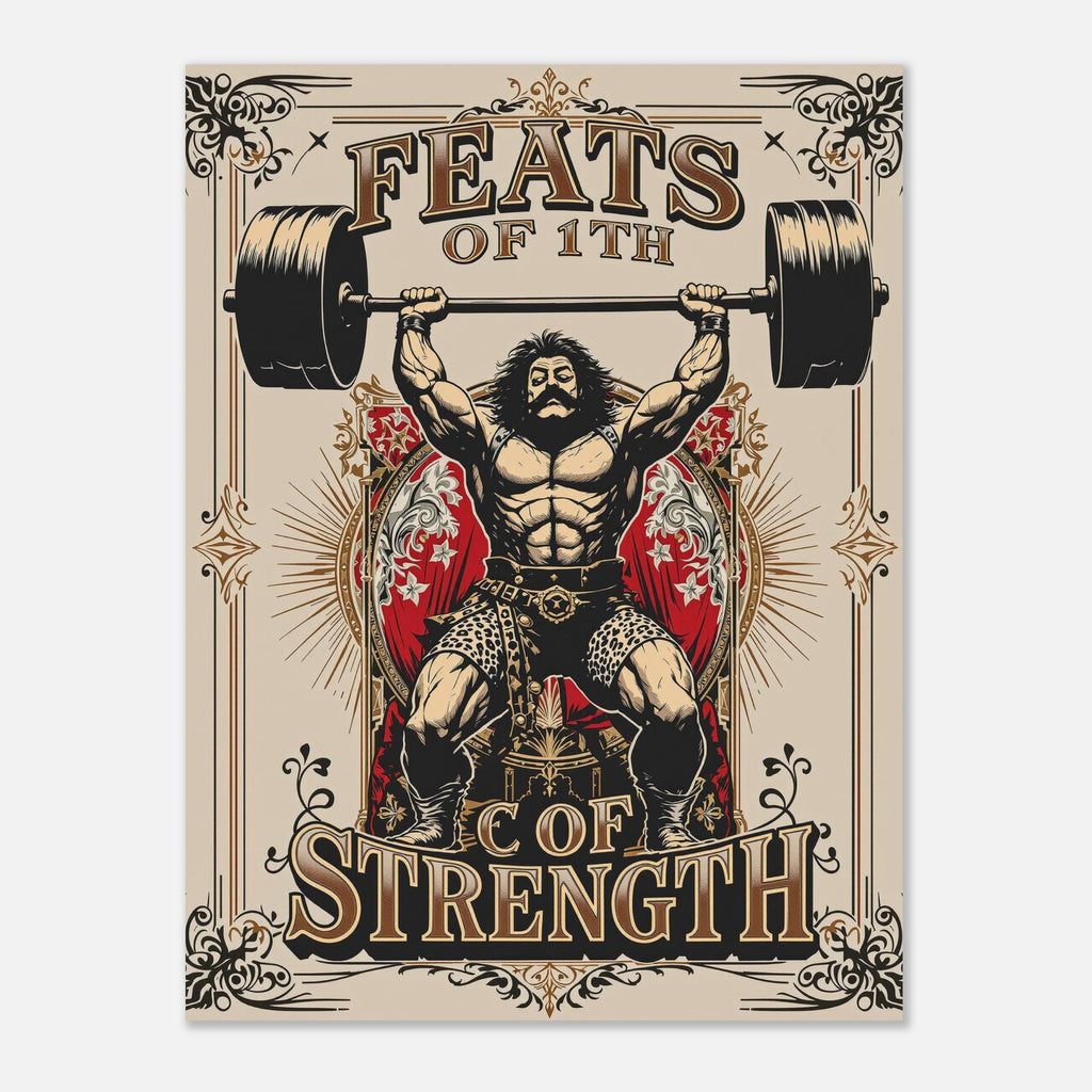 Victorian Circus Strongman Art Print Art Print — detail view | Wild Thread Co