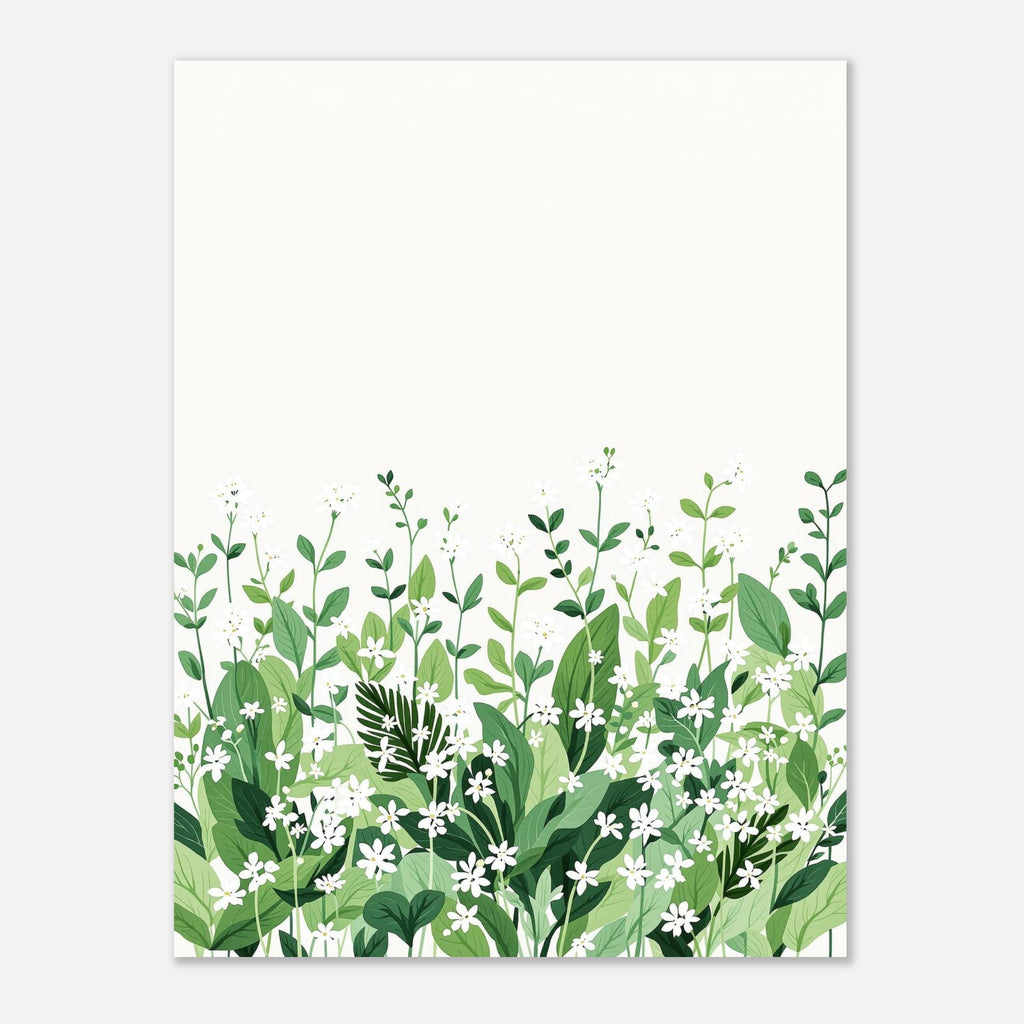 Wild Garlic Spring Woodland Art Print Art Print — detail view | Wild Thread Co