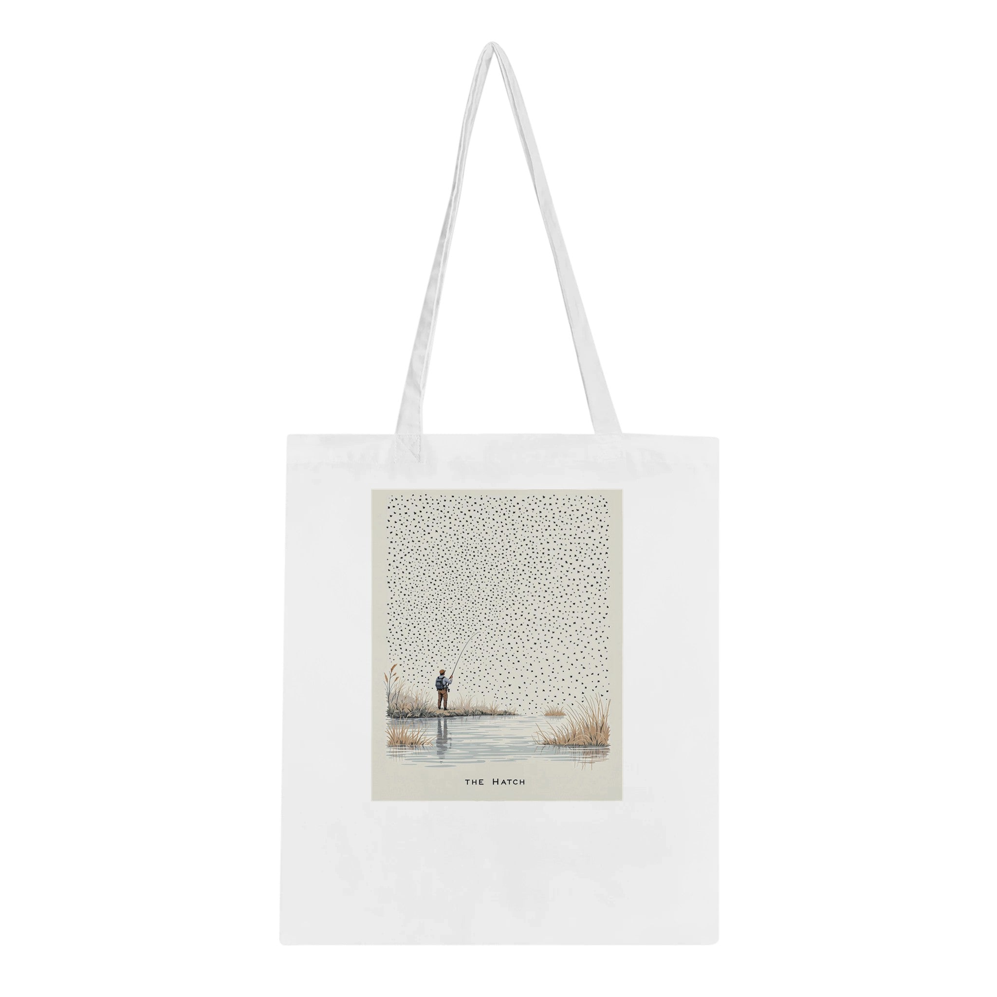 Chalk Stream Trout Rising Mayfly Tote Bag — Tote Bag | Wild Thread Co