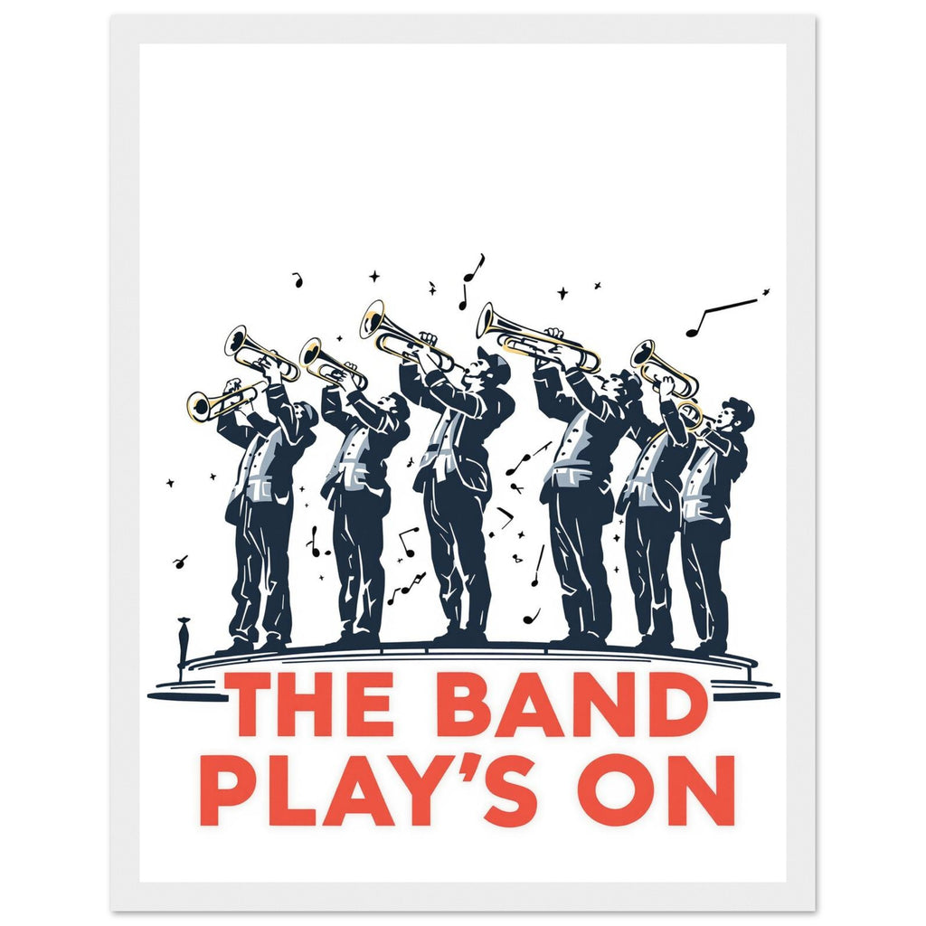 Northern Brass Band Bandstand Framed Art Print — detail view | Wild Thread Co