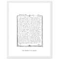 Bothy Book Register Page Framed Print — Framed Art Print | Wild Thread Co