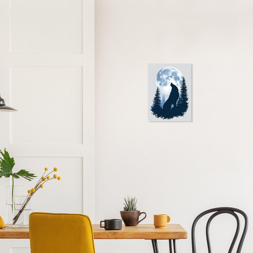 dog howling moon Art Print Poster Wall Art UK — Art Print | Wild Thread Co