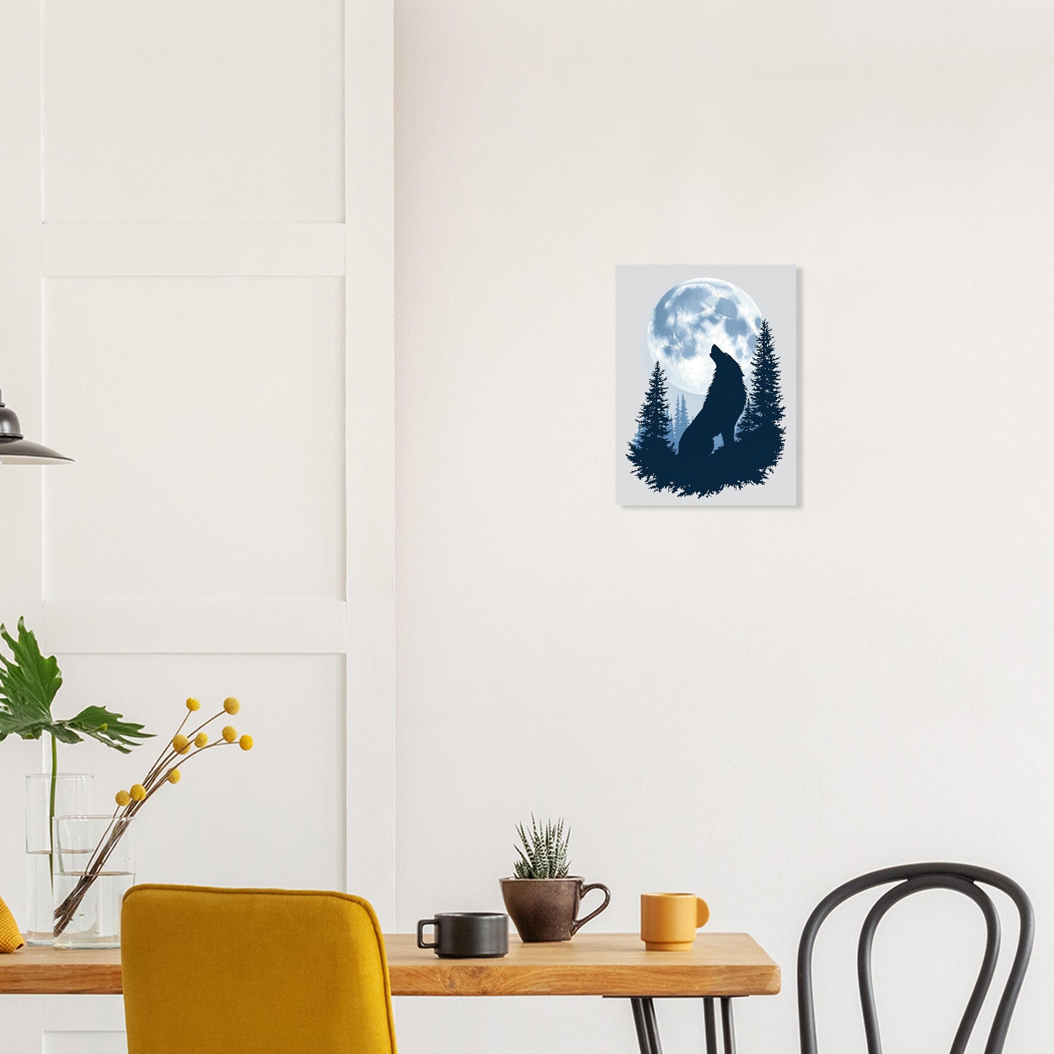 dog howling moon Art Print Poster Wall Art UK — Art Print | Wild Thread Co