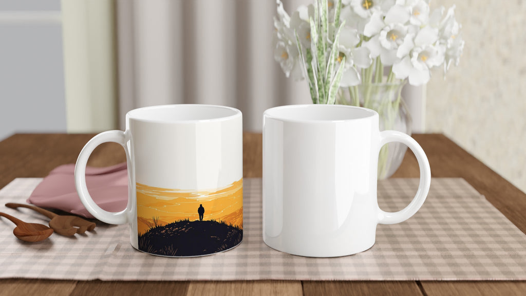 Golden Hour Hilltop Long Shadow Mug Coffee Tea Ceramic 11oz — Mug | Wild Thread Co