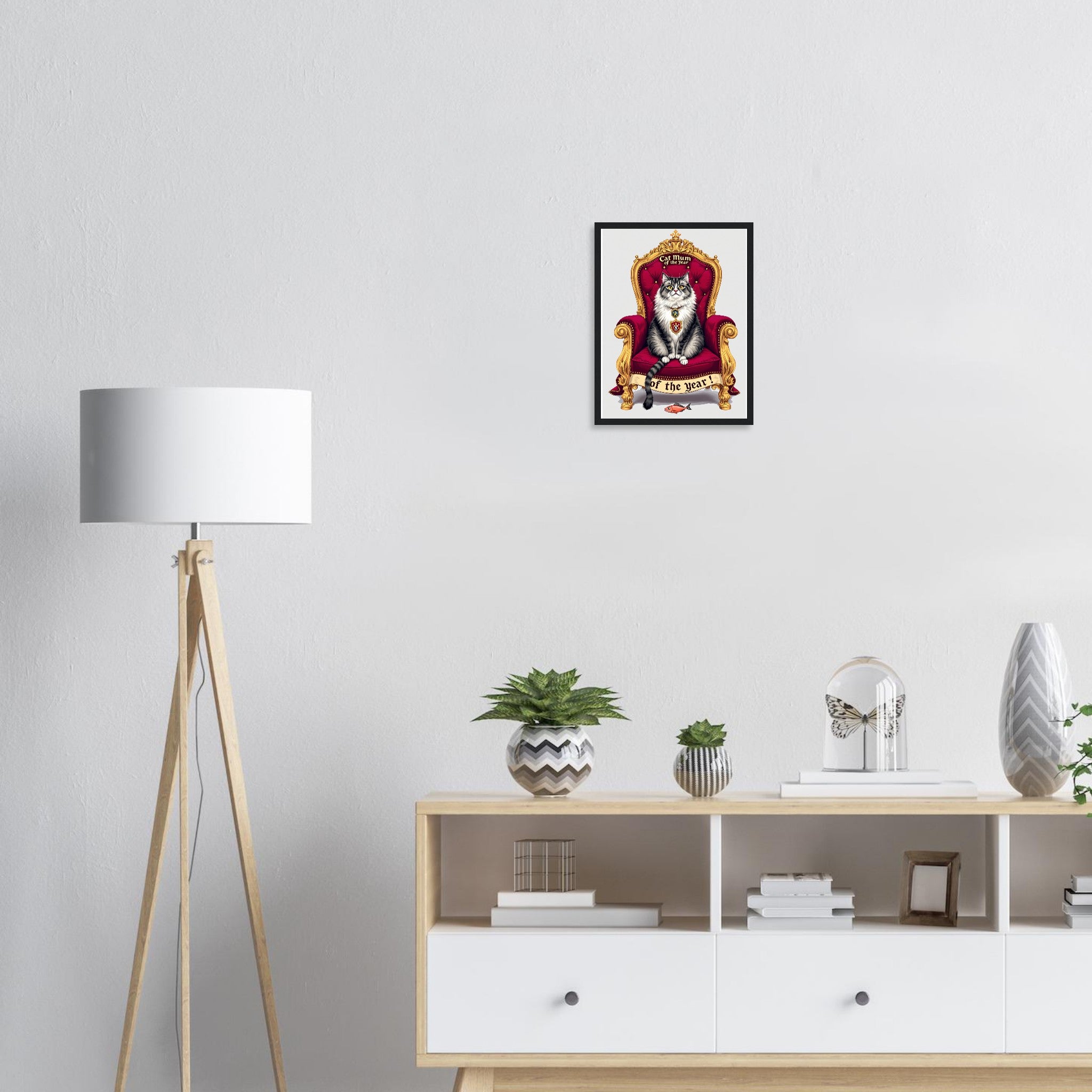 Cat Royal Portrait Spoof Framed Print — Framed Art Print | Wild Thread Co