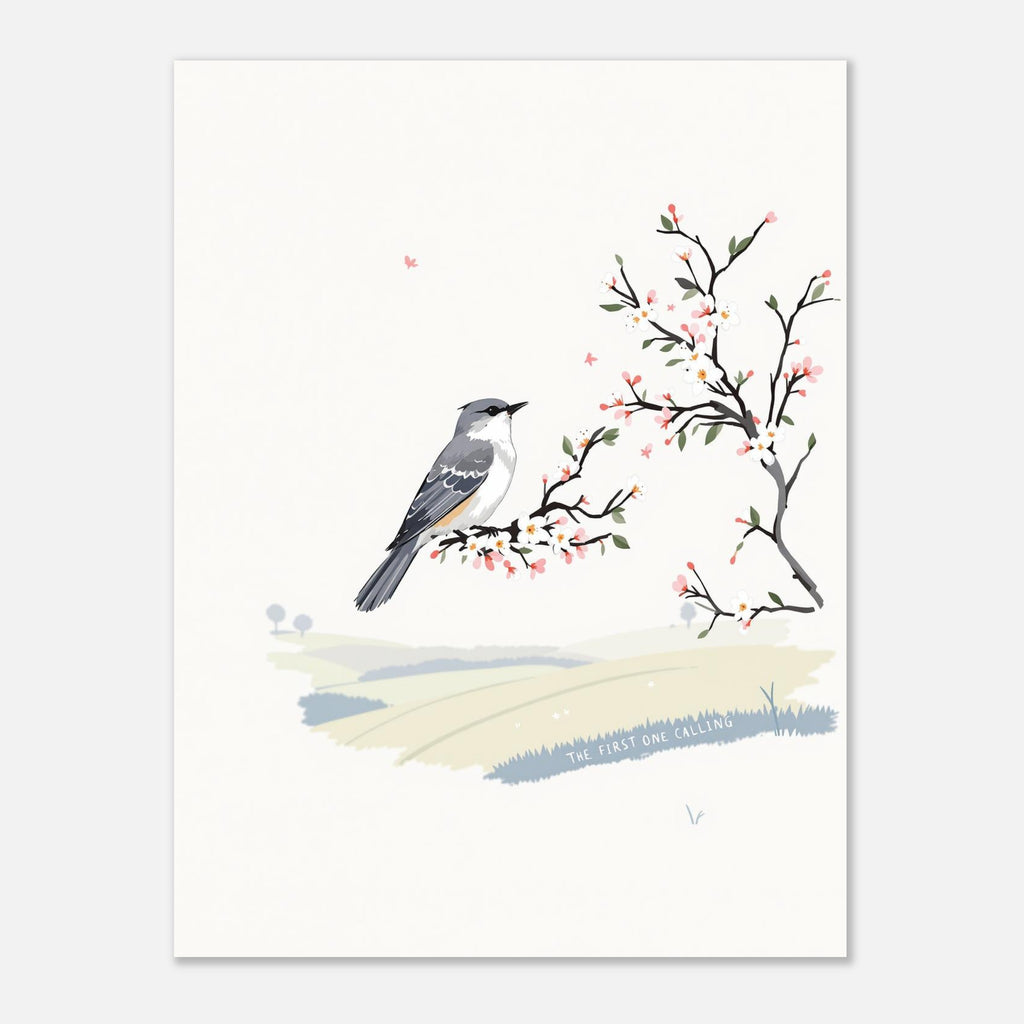 Cuckoo Spring Bird A1 Art Print Art Print — detail view | Wild Thread Co