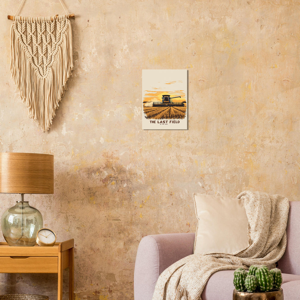 Combine Harvester Dusk Art Print Poster Wall Art UK — Art Print | Wild Thread Co