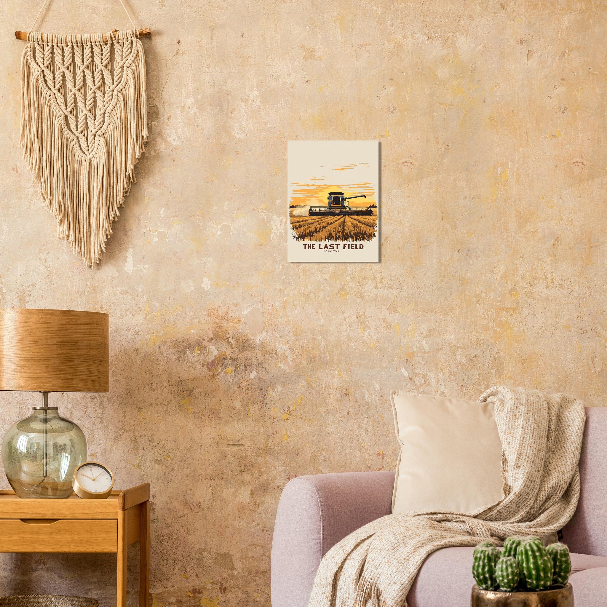 Combine Harvester Dusk Art Print Poster Wall Art UK — Art Print | Wild Thread Co