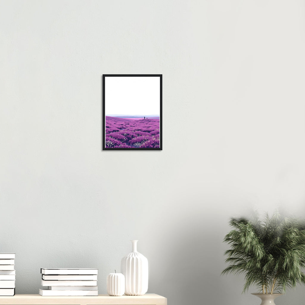 Heather Moor Purple August Framed Art Print — detail view | Wild Thread Co