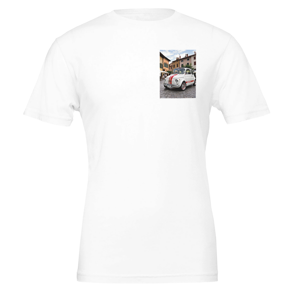 Fiat 500 Abarth Classic T-Shirt — detail view | Wild Thread Co