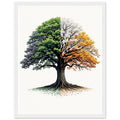 Oak Tree Four Seasons Print Material — detail view | Wild Thread Co