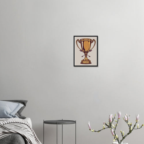 1970s Darts Pub Trophy Framed Art Print — detail view | Wild Thread Co