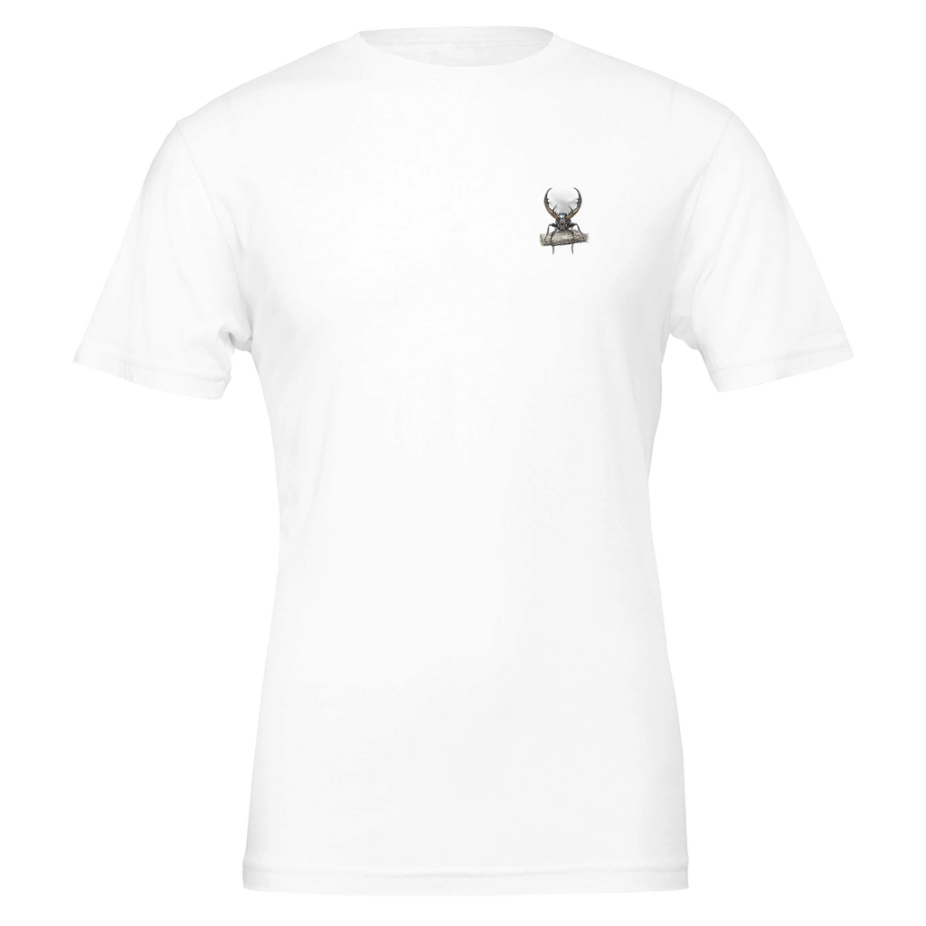 Stag Beetle Oak Log T-Shirt — detail view | Wild Thread Co