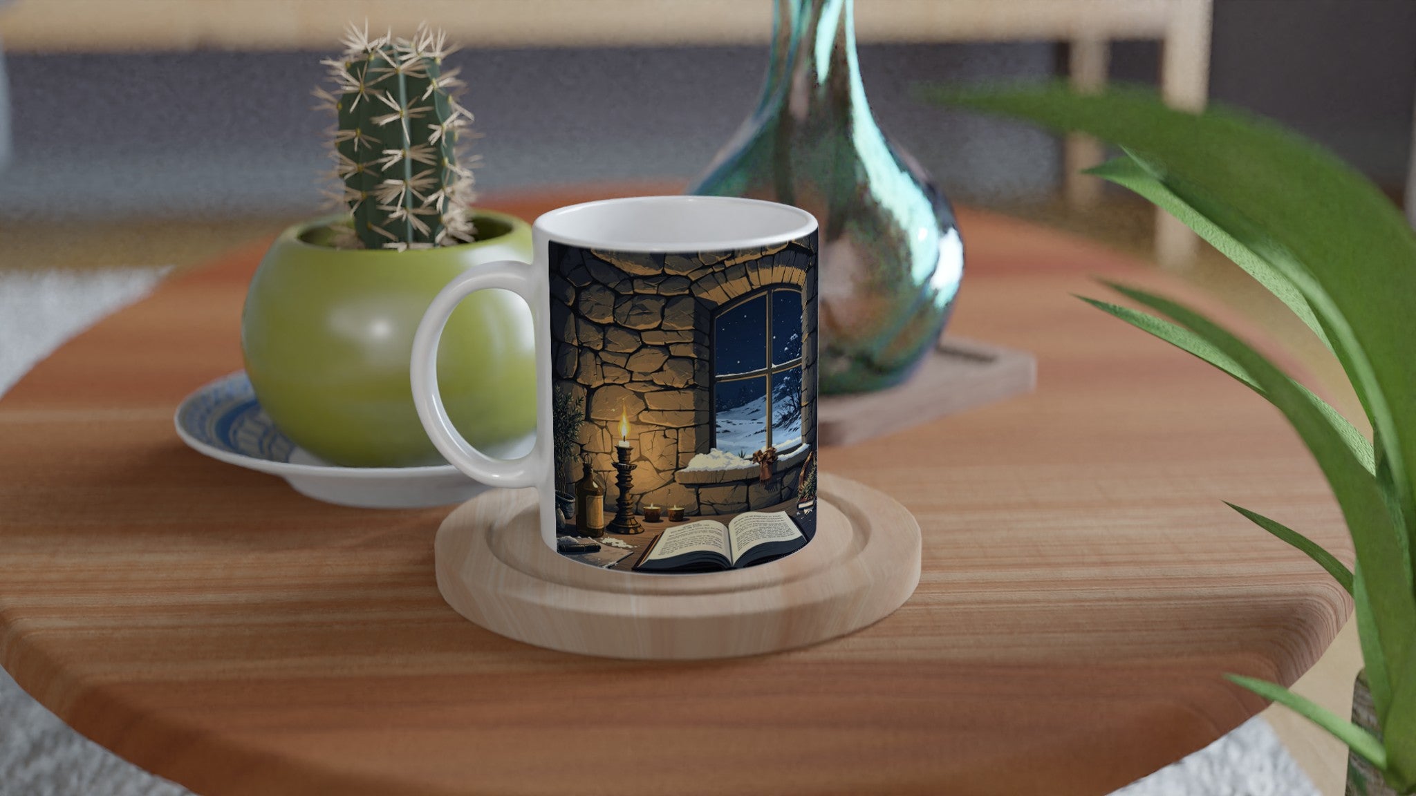 Mountain Bothy Mug — detail view | Wild Thread Co
