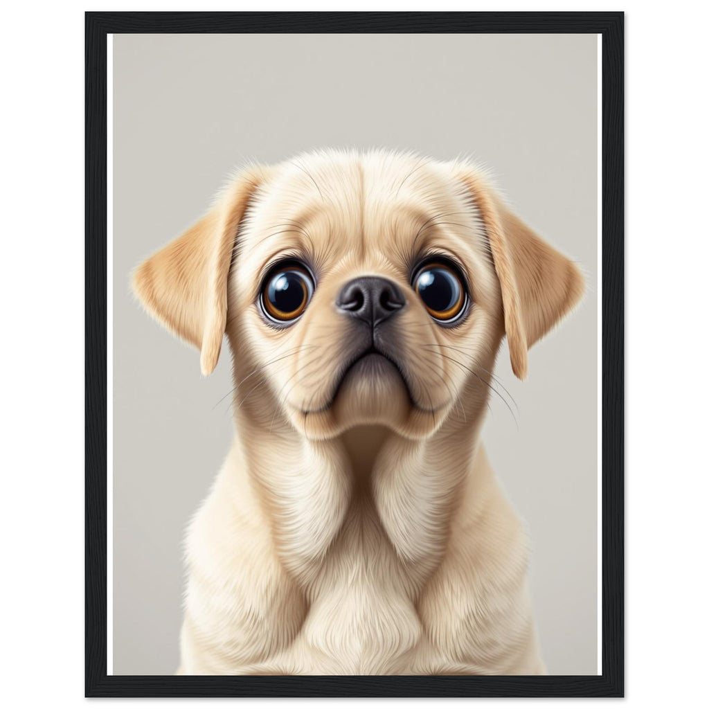 Labrador Puppy Eyes Framed Print Wall Art Ready to Hang UK — Framed Art Print | Wild Thread Co UK