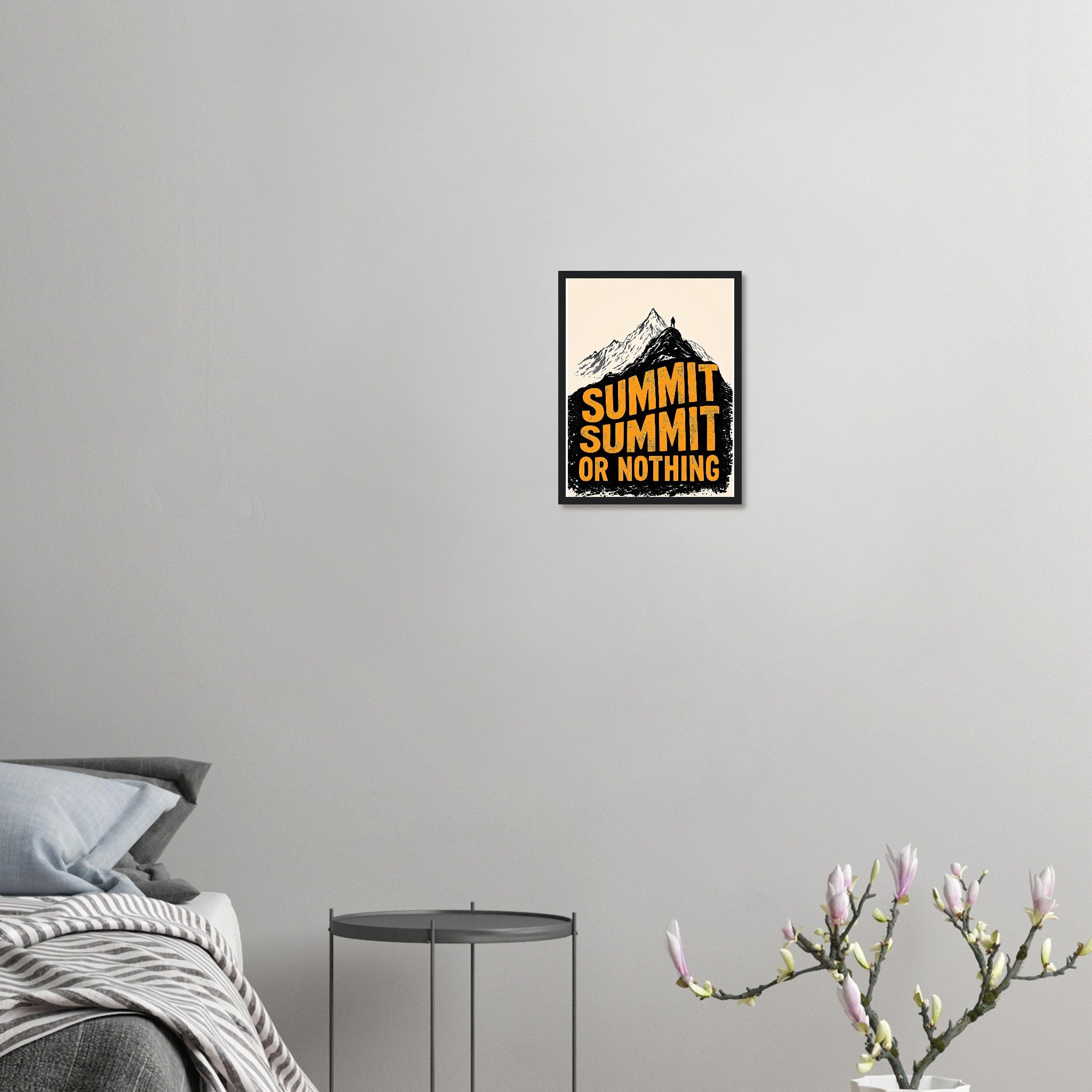 Gorpcore Mountain Summit Framed Print Wall Art Ready to Hang UK — Framed Art Print | Wild Thread Co UK