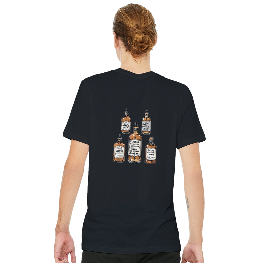 Apothecary Bottles T-Shirt — detail view | Wild Thread Co
