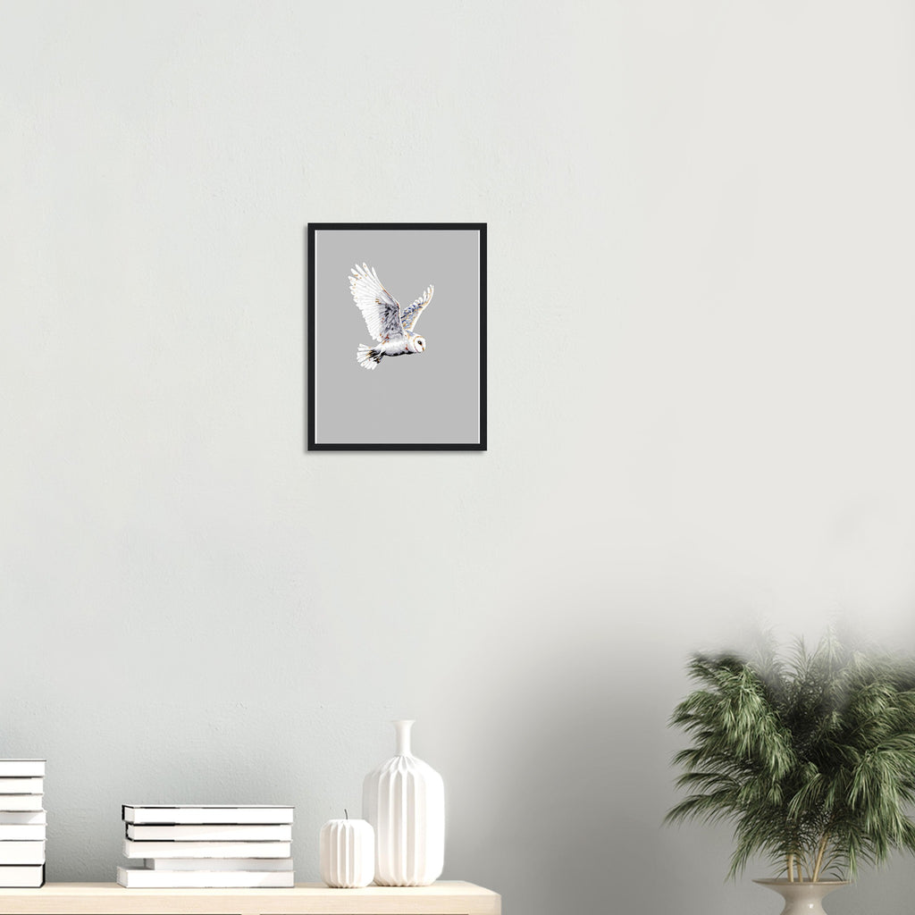 Barn Owl Flight Framed Print Wall Art Ready to Hang UK — Framed Art Print | Wild Thread Co