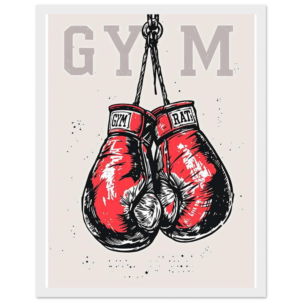 Retro Sports Boxing Framed Art Print — detail view | Wild Thread Co