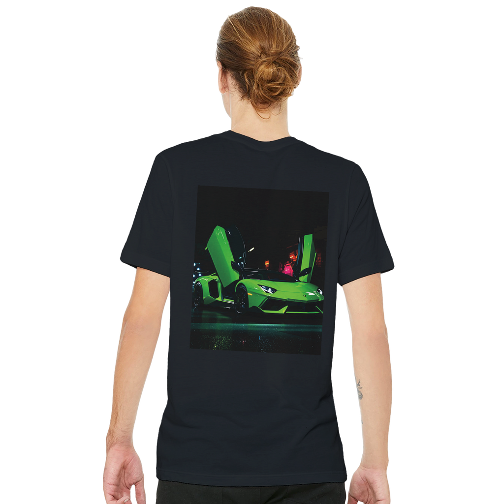 Lamborghini Aventador Neon T-Shirt — detail view | Wild Thread Co